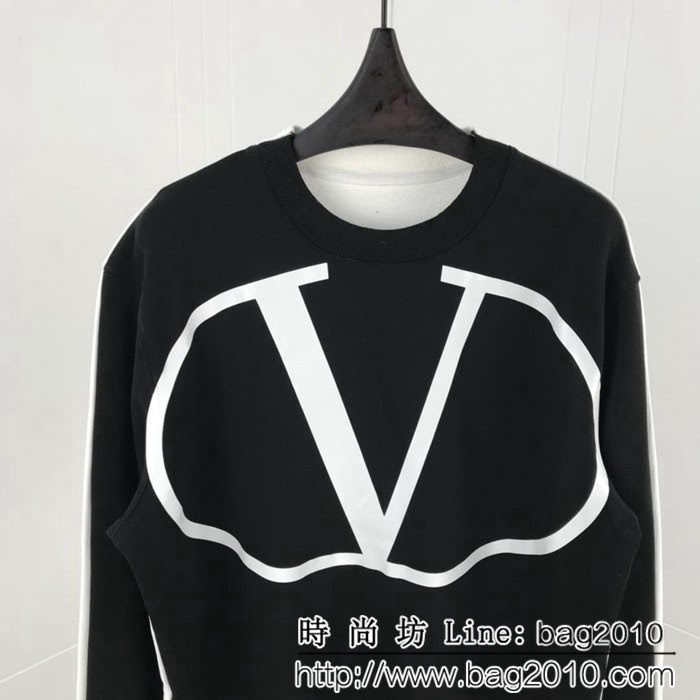 VALENTINO華倫天奴 18ss秋冬 VLTN系列 最新前後拼色 官網同步發售 經典LOGO大標衛衣 情侶款 ydi1162